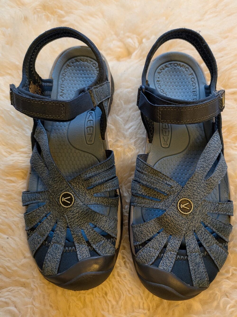 Keen Rose Sandals Womens 9 Gray Gargoyle Raven Closed Toe Waterproof 1016733